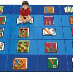 Childcraft Sales 3 Hot Sale 👏 Carpets For Kids Reading By The Book Carpet, 5 Feet 10 Inches X 8 Feet 4 Inches, Rectangle, Multicolored ⌛