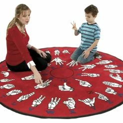 New 😉 Flagship Carpets Hands That Teach Rug, 6 Feet, Round 🎉