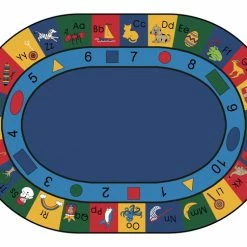 Cheap ⌛ Carpets For Kids Blocks Of Fun Rug, 6 Feet 9 Inches X 9 Feet 5 Inches, Oval, Multicolored 🎉