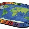 Outlet 🛒 Carpets For Kids Circletime Around The World Rug, 6 Feet 9 Inches X 9 Feet 5 Inches, Oval, Blue 🔔 -Childcraft Sales 1361288 ecommfullsize