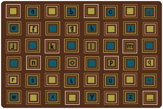 Brand new ✨ Carpets For Kids Literacy Squares Rug, 6 X 9 Feet, Rectangle, Nature Colors, Brown ✔️ 3 Brand new ✨ Carpets For Kids Literacy Squares Rug, 6 X 9 Feet, Rectangle, Nature Colors, Brown ✔️