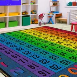 Best Pirce 👏 Flagship Carpets Counting To 100 Carpet, 6 X 6 Feet, Square 🔔 -Childcraft Sales 1469380 B ecommfullsize