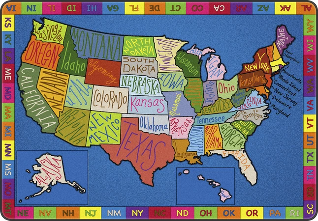 Cheapest π Flagship Carpets My America Doodle Map Rug, 6 Feet X 8 Feet 4 Inches, Rectangle π 4 Cheapest π Flagship Carpets My America Doodle Map Rug, 6 Feet X 8 Feet 4 Inches, Rectangle π - Image 2