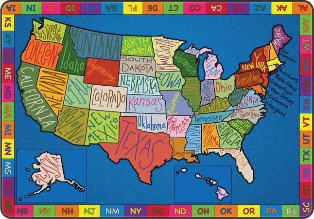 Cheapest π Flagship Carpets My America Doodle Map Rug, 6 Feet X 8 Feet 4 Inches, Rectangle π 3 Cheapest π Flagship Carpets My America Doodle Map Rug, 6 Feet X 8 Feet 4 Inches, Rectangle π