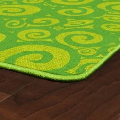 Alternative view of Top 10 🎁 Flagship Carpets Swirl Tone On Tone, 7 Feet 6 Inches X 12 Feet, Lime 🧨