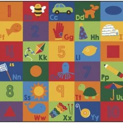 Childcraft Sales 10 Promo 🥰 Carpets For Kids Sequential Seating Literacy Carpet, 4 X 6 Feet, Rectangle, Multicolored 🌟