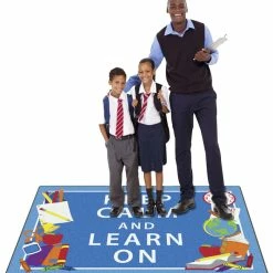 Alternative view of Brand new 🔥 Flagship Carpets Keep Calm And Learn On Rug, 2 X 3 Feet, Rectangle, Blue 🎁
