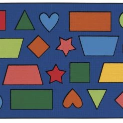 Wholesale 😉 Carpets For Kids KID$Value Color Shapes Rug, 4 Feet X 6 Feet, Rectangle, Multicolored ⭐