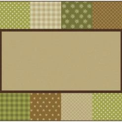 Cheapest ⌛ Carpets For Kids KIDSoft Pattern Blocks Carpet, 4 X 6 Feet, Rectangle, Nature Colors, Brown 🎉