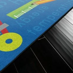 Alternative view of Best Sale 🌟 Flagship Carpets STEM Carpet, 7 Feet 6 Inches X 12 Feet, Rectangle, Blue 🌟