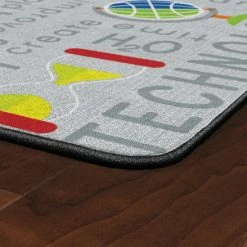 Buy 😉 Flagship Carpets STEM Carpet, 7 Feet 6 Inches X 12 Feet, Rectangle, Gray 🎉 -Childcraft Sales 1595573 B ecommfullsize 1