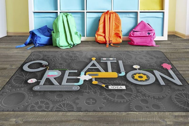 Outlet π Flagship Carpets Creation Gears Carpet, 7 Feet 6 Inches X 12 Feet, Rectangle π 7 Outlet π Flagship Carpets Creation Gears Carpet, 7 Feet 6 Inches X 12 Feet, Rectangle π - Image 5
