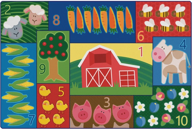 Best Pirce π Carpets For Kids Toddler Farm Counting Rug, 6 X 9 Feet, Rectangle π 3 Best Pirce π Carpets For Kids Toddler Farm Counting Rug, 6 X 9 Feet, Rectangle π