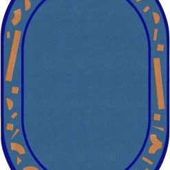 Flash Sale 🥰 Childcraft Building Blocks Carpet, 6 X 9 Feet, Oval 🧨