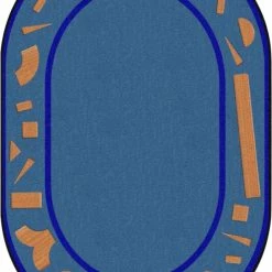 Cheap 😀 Childcraft Building Blocks Carpet, 4 X 6 Feet, Oval 🔔