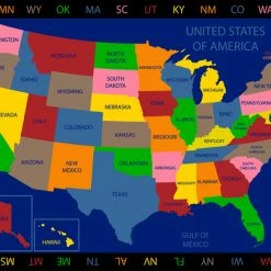 Alternative view of Coupon 💯 Childcraft Geography United States Of America Carpet, 8 X 12 Feet, Rectangle ⌛
