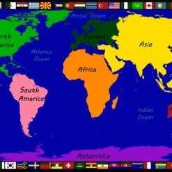 Wholesale π₯° Childcraft Geography World Map Educational Carpet, 6 X 9 Feet β