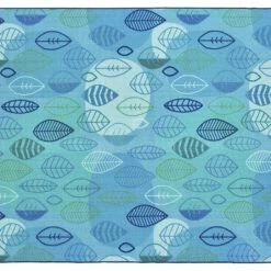 Buy ⌛ Carpets For Kids Peaceful Spaces Leaf Carpet, 6 X 9 Feet, Rectangle, Blue 🌟