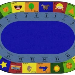 Promo π Childcraft Bilingual Carpet, 8 X 12 Feet, Oval π
