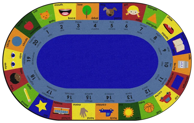 Promo π Childcraft Bilingual Carpet, 8 X 12 Feet, Oval π 3 Promo π Childcraft Bilingual Carpet, 8 X 12 Feet, Oval π