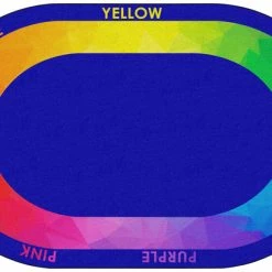 Hot Sale 🎁 Childcraft Color Wheel Carpet, 8 X 12 Feet, Oval 🌟