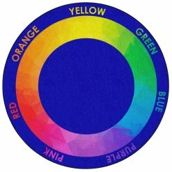 Discount 🌟 Childcraft Color Wheel Carpet, 6 Feet, Round 🛒