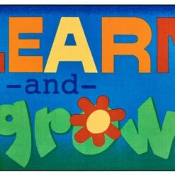 Flash Sale 🛒 Carpets For Kids KID$Value Learn And Grow Value Rug, 4 Feet X 6 Feet, Rectangle, Multicolored 😀