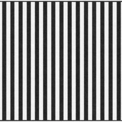 Best Sale 🎁 Schoolgirl Style Simply Stylish Black & White Stripe Rug, 5 Feet X 7 Feet 6 Inches 😍