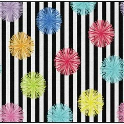 New π Schoolgirl Style Just Teach Black & White Poms Rug, 7 Feet 6 Inches X 12 Feet β¨