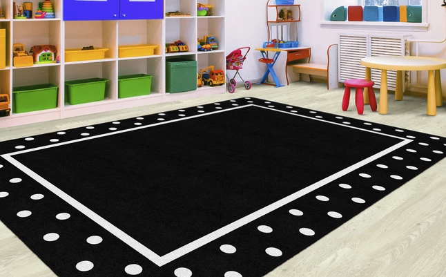 Best Pirce π Schoolgirl Style Black & White Simply Stylish Tropical Polka Dot Rug, 5 Feet X 7 Feet 6 Inches π 6 Best Pirce π Schoolgirl Style Black & White Simply Stylish Tropical Polka Dot Rug, 5 Feet X 7 Feet 6 Inches π - Image 4