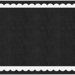 Best reviews of π Schoolgirl Style Black & White Stylish Brights Scallop Border Rug, 5 Feet X 7 Feet 6 Inches β¨