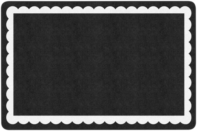 Outlet π₯° Schoolgirl Style Black & White Stylish Brights Scallop Border Rug, 7 Feet 6 Inches X 12 Feet π 3 Outlet π₯° Schoolgirl Style Black & White Stylish Brights Scallop Border Rug, 7 Feet 6 Inches X 12 Feet π