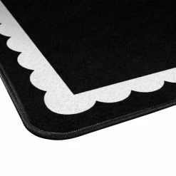 Alternative view of Best reviews of 😉 Schoolgirl Style Black & White Stylish Brights Scallop Border Rug, 5 Feet X 7 Feet 6 Inches ✨