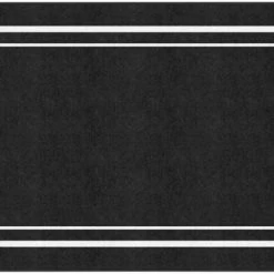 Promo π Schoolgirl Style Simply Stylish Black & White Border Rug, 5 Feet X 7 Feet 6 Inches π§¨