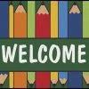 Coupon ⌛ Carpets For Kids KID$Value Colorful Pencils Welcome Rug, 4 Feet X 6 Feet, Rectangle, Multicolored 🔥 -Childcraft Sales 2101453 A ecommfullsize