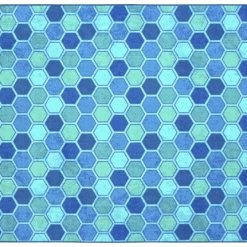 Best deal βοΈ Carpets For Kids Honeycomb Pattern Rug, 6 Feet X 9 Feet, Rectangle, Blue π