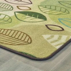 Alternative view of Flash Sale 🎁 Carpets For Kids Peaceful Leaf Spaces Rug, 4 Feet X 6 Feet, Rectangle, Tan ⌛