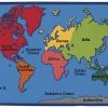 Outlet 🥰 Carpets For Kids KIDSValue PLUS World Map Rug, 7 Feet 6 Inches X 12 Feet, Rectangle, Blue 😀 -Childcraft Sales 2101494 A ecommfullsize