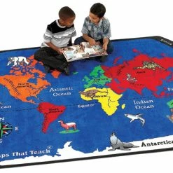 New π Flagship Carpets Maps That Teach Carpet, 6 X 9 Feet, Rectangle π€©
