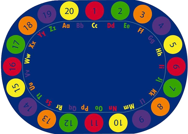 Discount π Childcraft Colorful Circles ABC123 Carpet, 6 X 9 Feet, Oval π 3 Discount π Childcraft Colorful Circles ABC123 Carpet, 6 X 9 Feet, Oval π