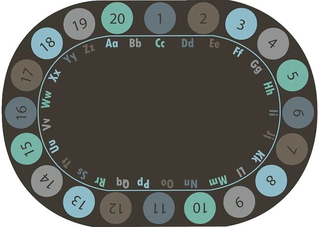 Discount π Childcraft Colorful Circles ABC123 Carpet, 6 X 9 Feet, Oval π 4 Discount π Childcraft Colorful Circles ABC123 Carpet, 6 X 9 Feet, Oval π - Image 2