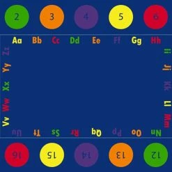 Alternative view of Cheapest 😉 Childcraft Colorful Circles ABC123 Carpet, 6 X 9 Feet, Rectangle 🔔