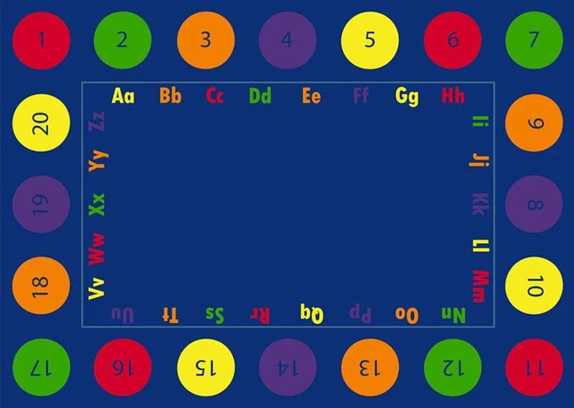 Cheapest π Childcraft Colorful Circles ABC123 Carpet, 6 X 9 Feet, Rectangle π 4 Cheapest π Childcraft Colorful Circles ABC123 Carpet, 6 X 9 Feet, Rectangle π - Image 2
