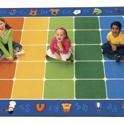 Discount 🥰 Carpets For Kids Fun With Phonics Seating Rug, 7 Feet 6 Inches X 12 Feet, Rectangle, Multicolored ⌛